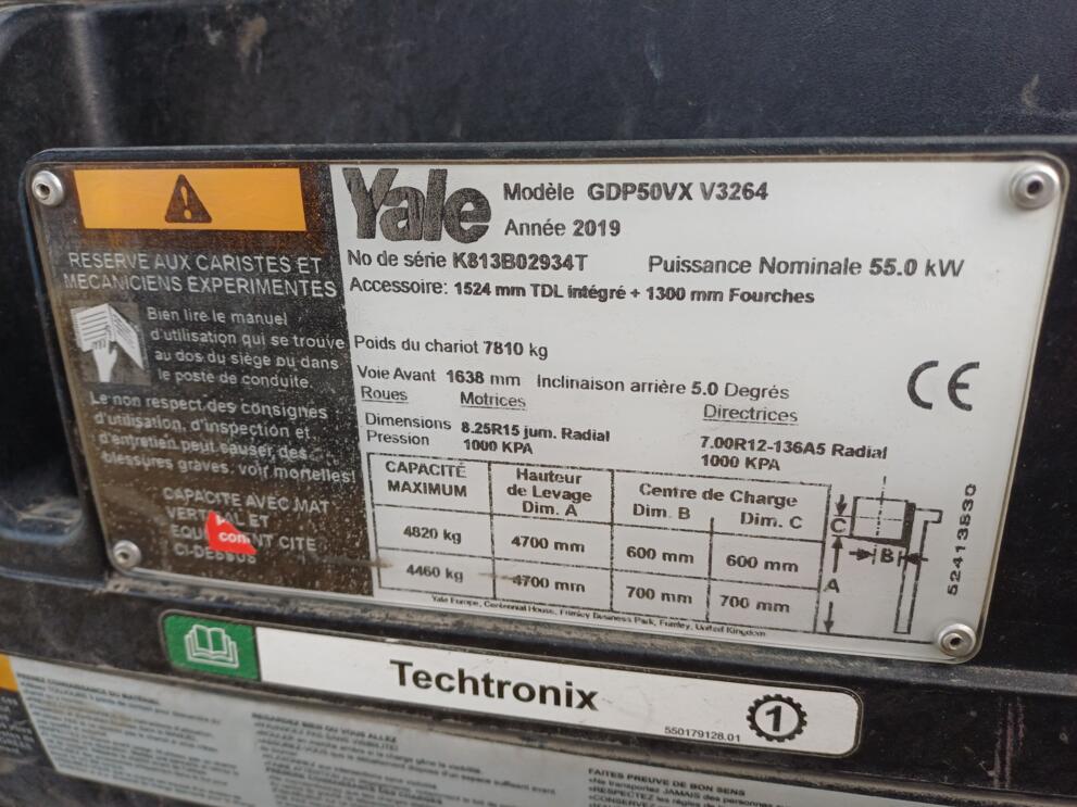 CHARIOT ELEVATEUR DIESEL 5T - YALE