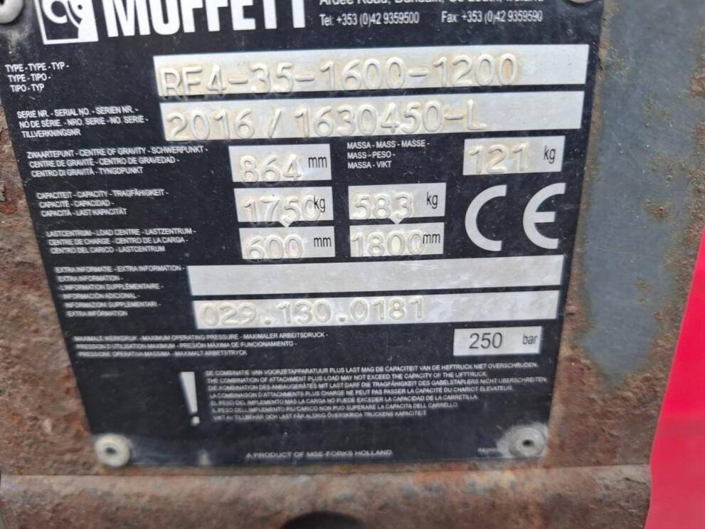 Informations techniques Moffet 27797